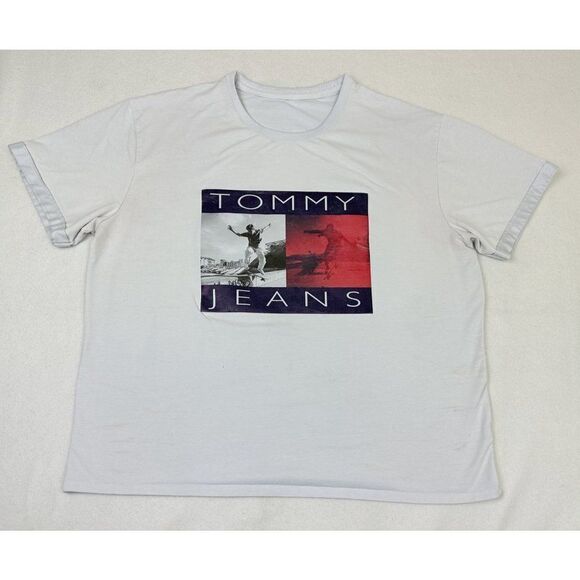 Vintage Y2K Tommy Jeans T-Shirt Light Blue - Picture 2 of 9